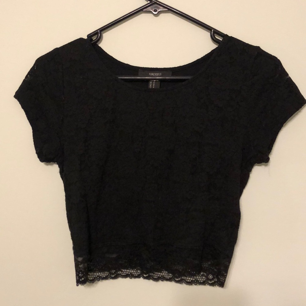 Black Lace crop top